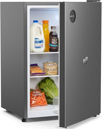 Upstreman 71L Frigorífico Sin Congelador, 1-10°C 7-niveles Regulación de Temperatura, LED-Beleuchtung, 40 dB Silencioso, Energéticamente Eficiente para Dormitorio, Oficina, Cocina, CR71-Gris Oscuro