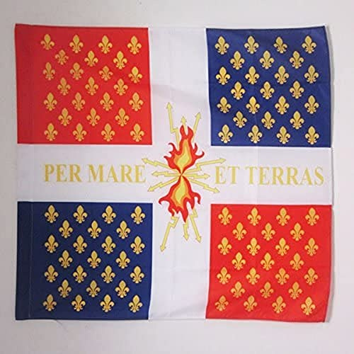 AZ FLAG Drapeau Compagnies franches de la Marine 90x90 cm Fourreau | Usage intérieur et extérieur Drapeau décoratif de l'infanterie du Royaume de France coutures doubles et bords renforcés
