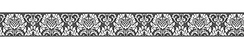 A.S. Création 303893 selbstklebende Bordüre Only Borders 9 Borte, 1 Stück, schwarz, weiß
