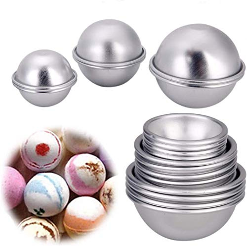 PDTO Badekugeln Form Set, 8 Sets 16 Stück, Aluminium | Seifenform Molds, DIY Gießformen, Für Hausgemachte Badebomben