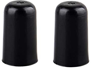 Futheda 2 Stück Gummi-Spitze für Cello Endpin Ersatz Anti-Rutsch-Kappen tragbar Anti-Rutsch Endpin Cap Protector für Cellist Musik Saiteninstrumente Teile schwarz