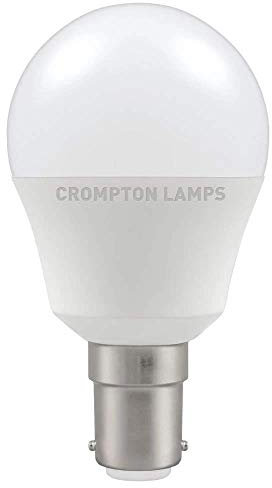 Crompton LED 45mm Round Thermal Plastic 5.5W B15d Very Warm White Opal