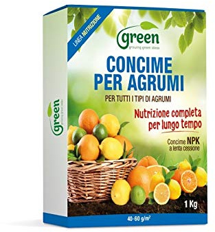 Concime fertlizzante nutrimento granulare lenta cessione agrumi Limoni 1 kg NPK