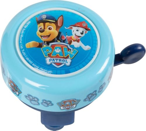 Tataway - Timbre de Metal para Bicicleta | Gráficos de Paw Patrol | Fácil Fijación al Manillar, Azul Claro, Universal, Metal