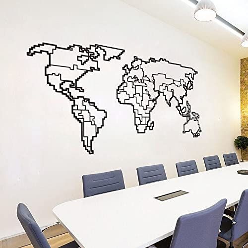 Zdklfm69 Wandtattoo Wandaufkleber Wandsticker Große Weltkarte Büro Klassenzimmer Studieren Weltkarte Globa Erde Schlafzimmer Vinyl Wohnkultur 105x56cm