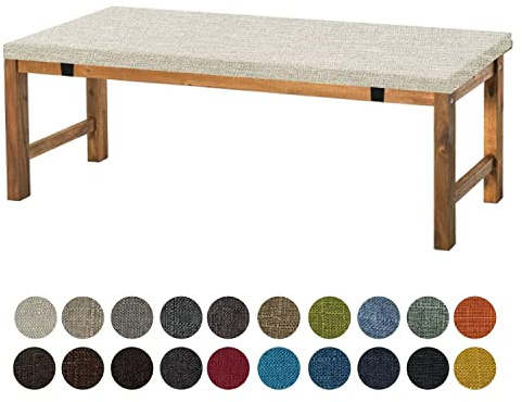 Aselbia Bänkdyna, 120 x 40 x 5 cm, tvättbar halkfri bänkkudde för bänk, fönsterbräda, trädgårdsmöbler, terrass inomhus, beige