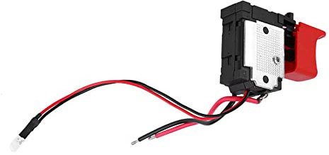 Interruptor de taladro, interruptor de gatillo de taladro eléctrico CW/CCW 7,2 V-24 V CC, interruptor de gatillo de control de velocidad ajustable negro para taladro de mano eléctrico u otras herramie
