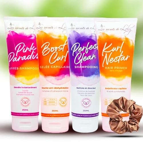 l'essentiel Les Secret De Loly Ma Routine Capillaire 4-250 ml + 1 Haargummi, zufällige Farbauswahl