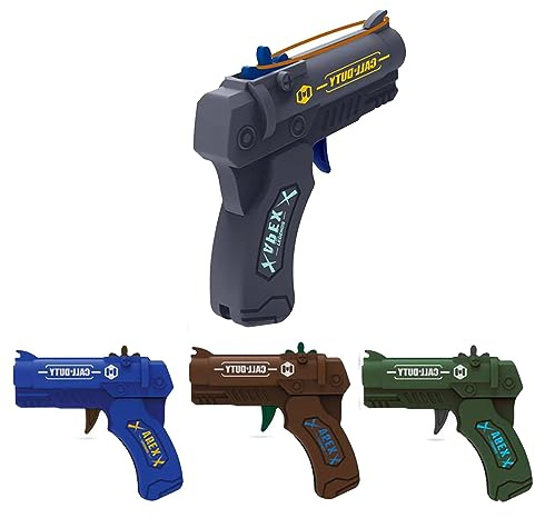 4 Packs Mini Foldable Rubber Band Toy Gun Set for Children - Compact Design, Four Stylish Colors, Fun for All Ages!