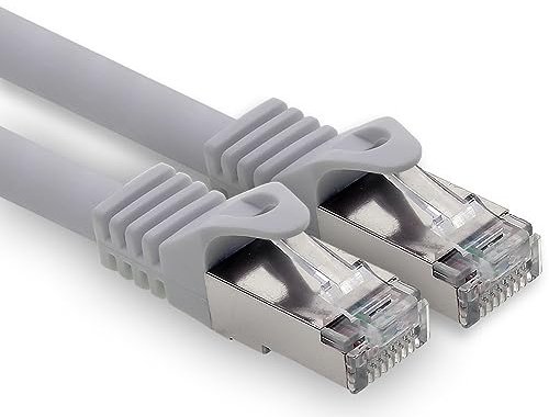 freiwerk 10m - gray - 1 piece CAT.7 network cable Lan Ethernet patch cable S-FTP LSZH PIMF 10GB s RJ45 plug Cat6a