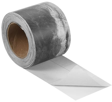 sourcing map Ruban adhésif grain de bois, patch de réparation de grain de bois pour plinthes, portes, réparation de sol, meubles, décoration d'intérieur, 5,1 cm x 10 m, gris