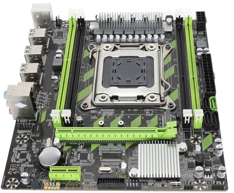 Annadue Carte Mère X79G, Mémoire DDR3, Carte Réseau SATA3.0 Gigabit, LGA 2011, Prise en de la Mémoire 128 Go, RTL8111HN, Condensateur Solide, M.2, pour Carte Mère D'ordinateur