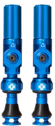 Muc-Off Big Bore Hybrid Tubeless Valves, Blue, 30mm | Maximum Air Flow CNC Aluminium Valve System, Coreless Design for Presta Rims, Fast Inflation and Sealant Fill
