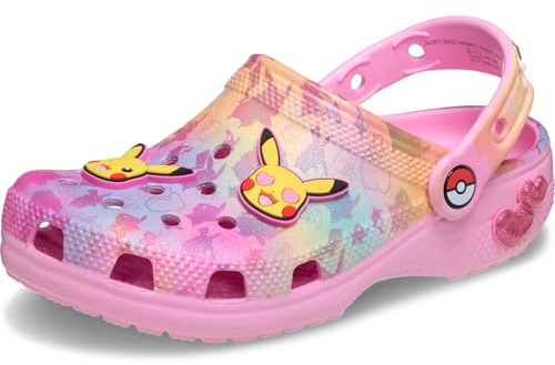 Crocs Pikachu Pink Cls Clg K, Zoccoli Unisex - Bambini e Ragazzi, Multicolore, 30/31 EU