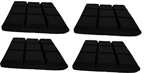 Hoement 4 Paneles Acústicos Autoadhesivos de Esponja Negra, Absorbentes de Sonido y Reducción de Ruido para Estudio y Pared Interior