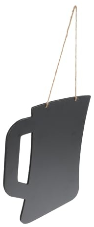 Panneau d'Affichage Suspendu en Matériau Foncé, Forme Chope Bière, Message | Écrivez une Notice, Décor Créatif pour Boutique, Style Unique, Usage Mur, Couleur Noire, Format Compact