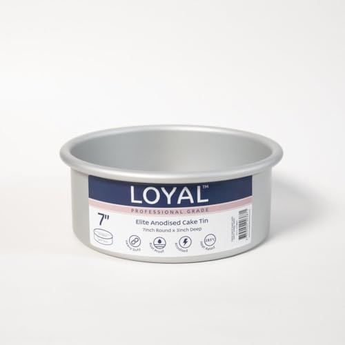 LOYAL Elite Stampo per Dolci Rotondo Ø18 cm Teglie per Torte in Alluminio di Qualità, Tortiera Distribuzione Uniforme del Calore, Durevole e Affidabile, 18 cm | Tortiera Rotonda in Alluminio, Stampo per Torta con Cottura Uniforme, Robusta e Antiruggine, Ideale per Torte e Dessert