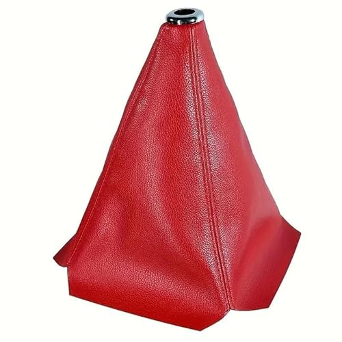 Manija Perilla Palanca Cambios Collares Cambio Marchas Coche Cuero PU Perilla Palanca Cambios Cubierta Bota Polaina(Rd)