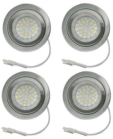 eufeifeiegds Bombilla LED for campana extractora de 20 W, equivalente a halógeno de 2,5 W, 220 V, 230 V, for debajo de armario, luz empotrada, vidrio transparente, 4 unidades wefeiegds(White 6000K)