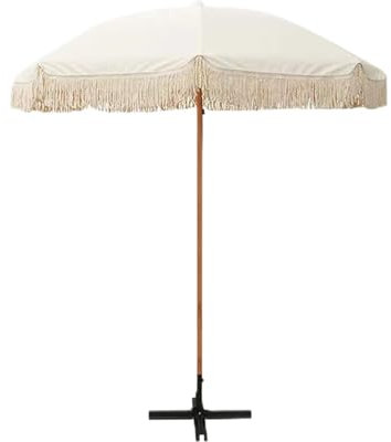Parasol de Jardin d'extérieur, Parasol à Pompon, Parasol de Plage avec Franges, parapluies à Pompon UPF 50+, Parasol de Plage avec Protection UV, Parasol de Table de Jardin pour terrasse de