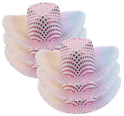 HEMOTON 6 Stück Flaschenverschluss Cowgirl-Hut Miniatur Kappe Hüte Für Frauen Puppenhüte Selber Machen Kleiner Hut Kleine Hüte Basteln Hut Für Minihauspuppe Entzückende Hüte Polyester