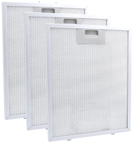 3Pcs Cooker Hood Filter - 5-Layer Aluminum Grease Filter - Not a universal product - 320x260x9mm - Easy to Clean - Reusable & Eco-Friendly - Perfect for Home Kitchen Maintenance
