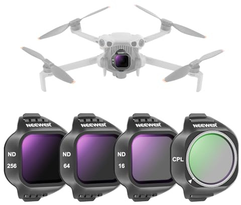 NEEWER CPL ND Filter Set kompatibel mit DJI Mini 5 Pro | Snap On ND16 ND64 ND256 Graufilter, Zirkularer Polarisationsfilter, Polfilter, Drohnenkamera Fotografie Zubehör