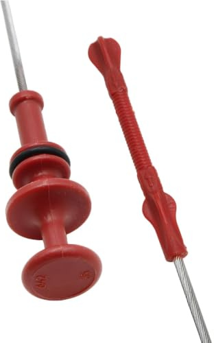 Callume Ölpeilstab Kompatibel mit Mercedes W204 W212 C218 A6420103572 | Rote Ausführung, Außenlänge ca. 627 mm, Min-Markierung 605 mm, Max-Markierung 582 mm.