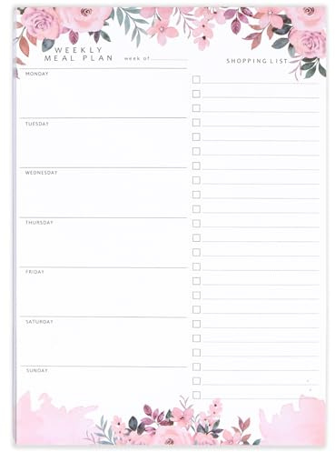 52 Pages Planificateur, Planner Repas Planificateur Hebdomadaire | pour Menus/Repas, Projets, Planification des Tâches