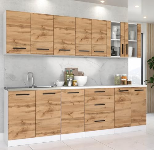 Genérico Muebles de Cocina Completa Reno Wotan Mate 260 cm sin encimera