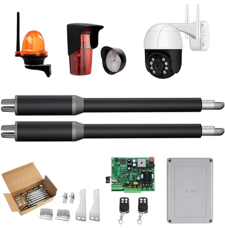 200KGS Automatico Doppio Braccio Elettrico Porta Battente Apriporta Attuatore Motore Chiudiporta Battente Apriporta for Controllo Accessi for Vialetto(KIT O)