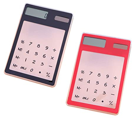 OSOLADY Calculatrice Solaire Tactile Compacte 2 Pièces Écran Clair pour Collège et Bureau, Légère et Portable, pour Étudiants et Professionnels