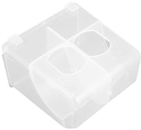 OUNONA Comedero para Pájaros Resistente de Plástico Diseño Antiderrames, Caja Colgante para Jaula, Gran Capacidad para Alimentación Automática en Jaula para Codornices y Palomas
