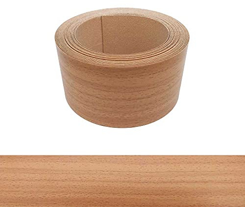 Bordatura in melamina 45 mm x 5 m con adesivo termoplastico, effetto legno di faggio
