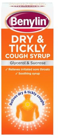 Benylin Dry & Tickly Cough Syrup - Targeted Relief for Your Cough - Cough Medicine for Adults & Children - 300 ml