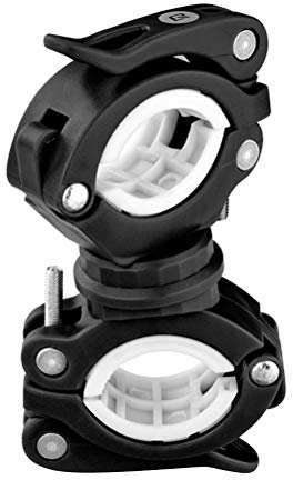 VORCOOL 360 Grad Taschenlampe Halter, einstellbare Halterung Scheinwerfer Taschenlampe Clip für Bike Mountainbike (schwarz und Whie)