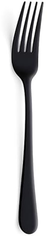 AMEFA - Fourchettes de table - Lot de 12 - Austin - Acier inoxydable 18/0, Finition Revêtement PVD mat - Epaisseur 2.5 mm - Longeur 207 mm - Noir