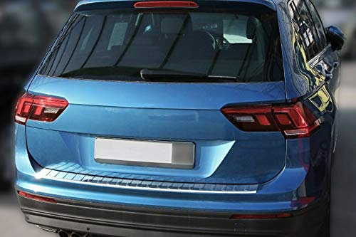 Ladekantenschutz Edelstahl CHROM kompatibel für VW TIGUAN II und ALLSPACE | ab 2016 | | mit Abkantung | premium Qualität von RECAMBO