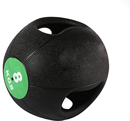 Medizinbälle Hua Doppelgriff Fitness Medizinball 8kg, Elastischer Trainingsball Aus Gummi Für Damen Und Herren, Schwerkraftkugel, Anti-Rutsch Und Tropfen