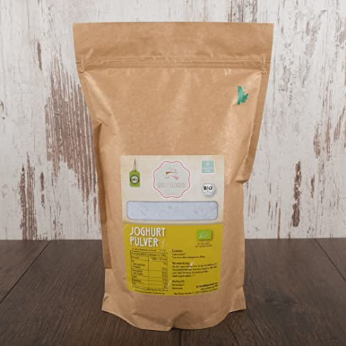 süssundclever.de® Bio Joghurtpulver | 1,0 kg | aus Magermilch | plastikfrei und ökologisch-nachhaltig abgepackt