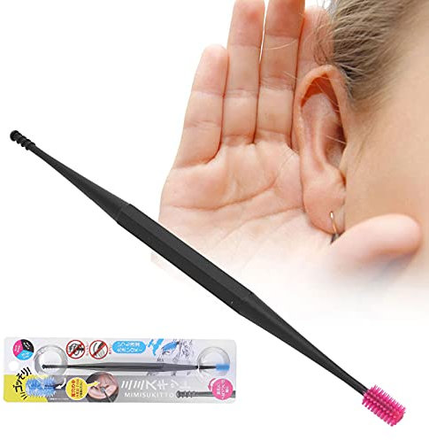 Earwax Removal Tools,Silicone Ear Cleaner, Massage Ear Wax Remover, Ear Wax Remover Ear Picker Ear Wax Removal Kit for Olders Adult Kids Humans(Pink-Cardboard Packaging)