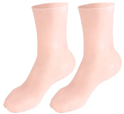 Kylewo Silikon Schutzsocken,1 Paar Silikon Socken Fuß Anti-Risse schützende Fußpflege-Socken ätherische Öl Gel Socken Beauty Salon Feuchtigkeitsspendende Anti Crack Fußpflegesocken
