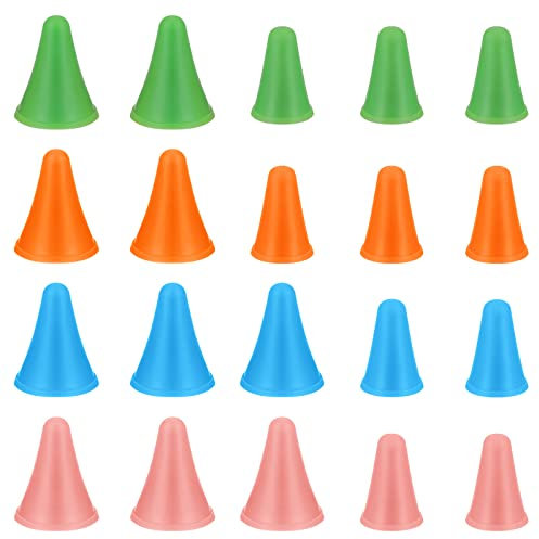 Lusofie Knitting Needle Point Protectors - 20PCS Rubber Needle Stoppers in 2 Sizes (S&L), Multi-Coloured Stitch Savers for Knitting and Crochet Projects