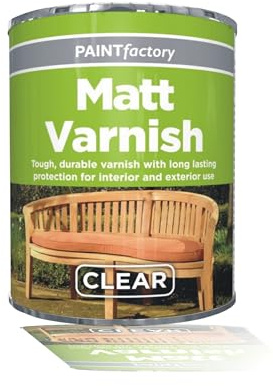 Varnish for Wood 300ML - MATT Finish Wood Metal Concrete Interior Exterior Wood Clear Varnish