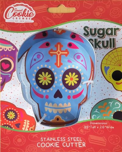 Sweet Cookie Crumbs Ausstechform, Premium-Edelstahl, Spülmaschinenfest, Totenkopf-Motiv