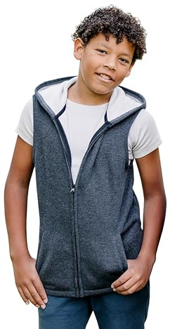 Fun and Function - Weighted Fleece Hoodie Vest - Kids Weighted Vest for Sensory Needs - Adjustable Providing Soothing Weight - 2 Ibs of Removable Weights - Medium