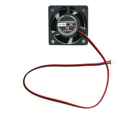 JZK Mini ventilateur 40 x 40 x 20 mm 2 broches DC 5 V 4 cm connecteur 2 broches 4020 Petit ventilateur 40 mm 5 V sans balais DC pour boîtier PC imprimante 3D avec câbles