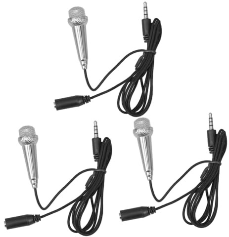 Toyvian 3stücke Mini Mikrofon Für Handy Tragbares Karaoke Mikrofon Kompakt Und Leicht Für Aufnahmen Und Live- Kompatibel Mit Smartphone Tablet Und Laptop