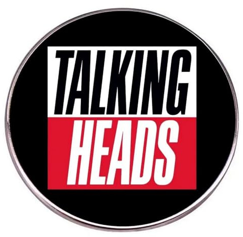 Distrigeek Talking Heads Metall-Anstecknadel mit rundem Logo, Rock-Gruppe, Anstecker, Geschenkidee für Fan, Herren und Damen, Emaille, Ohne Schmucksteine