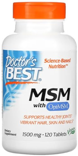 Doctor's Best - MSM mit OptiMSM | Hochwertiger Schwefel zur Unterstützung der Gelenkgesundheit - 120 Tabletten